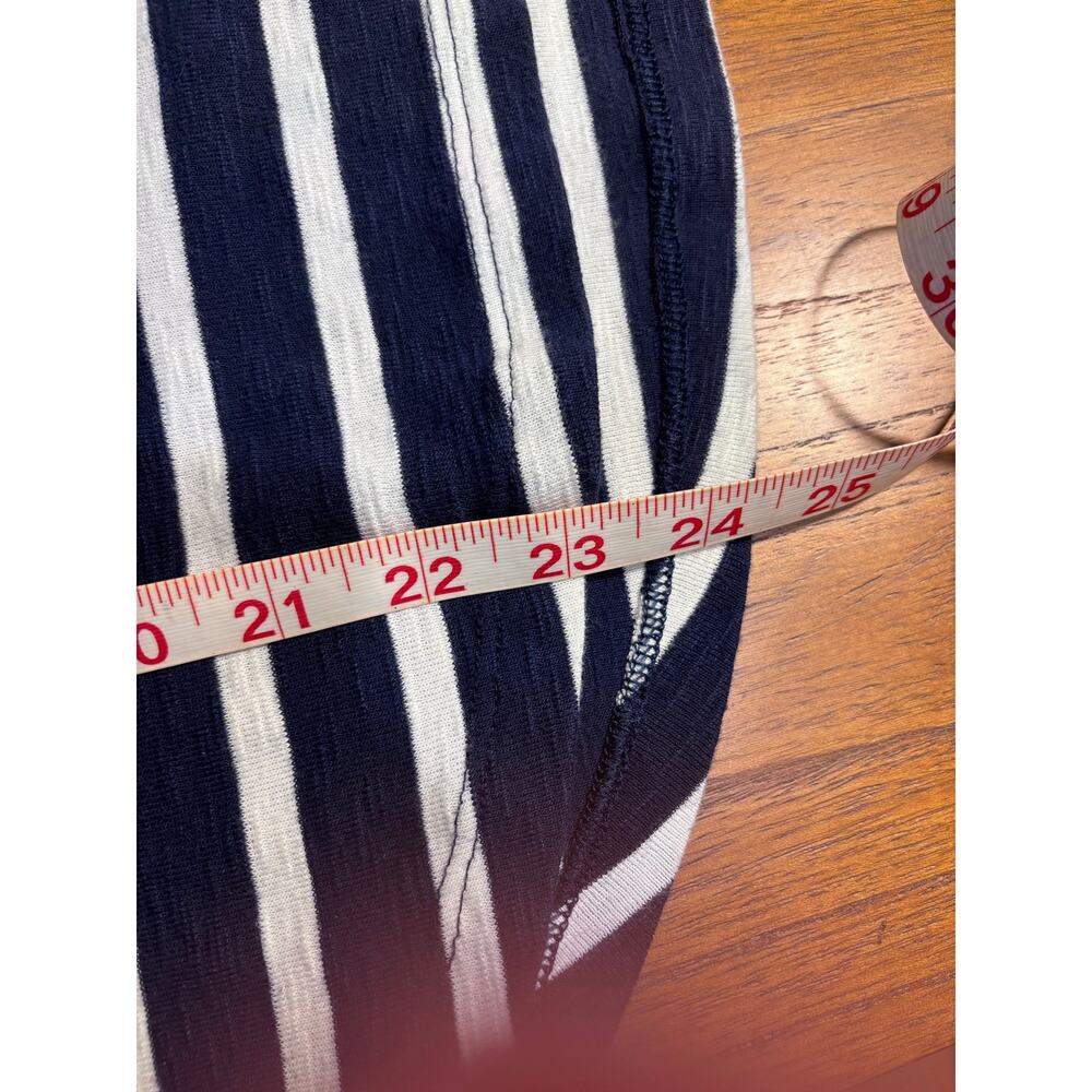 Aerie Womens Size M Long Sleeve Turtleneck Navy Blue And White Striped - Picture 5 of 7